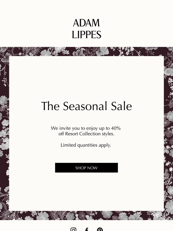 Just In: Seasonal Sale
