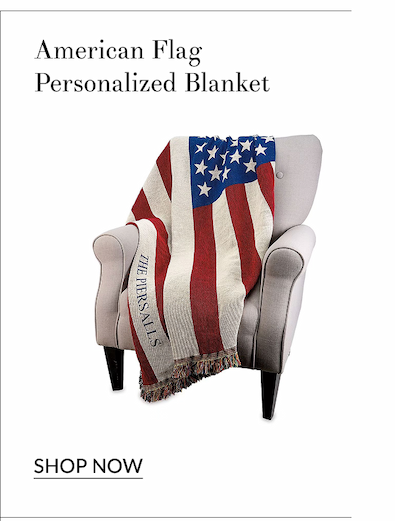 American Flag Personalized Blanket