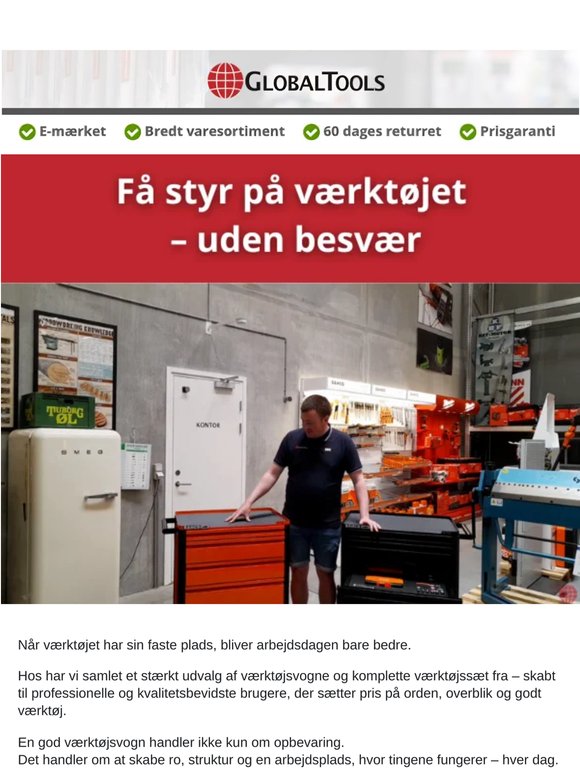 Skab orden i dit værktøj – med værktøjsvogne og værktøjssæt fra BATO og BAHCO