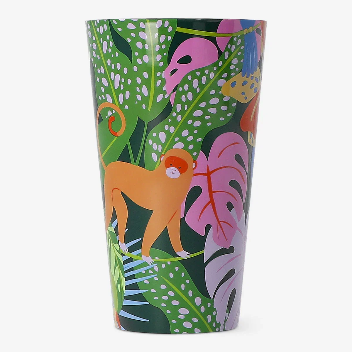 Image of Reusable cups with tropical print - 2 pcs
