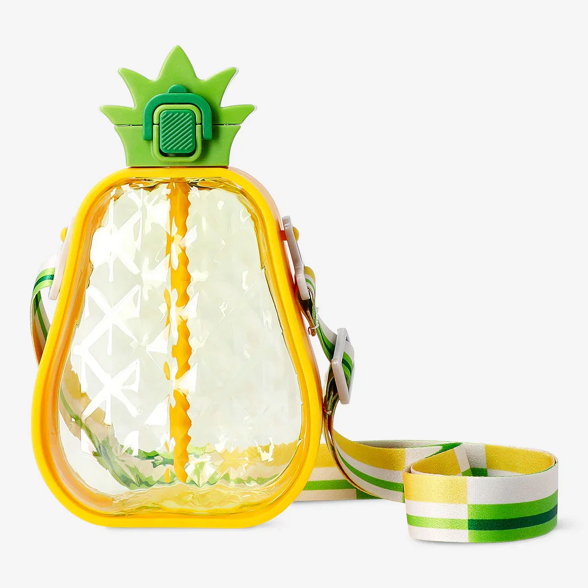 Image of Pineapple drinking bottle with carry strap -