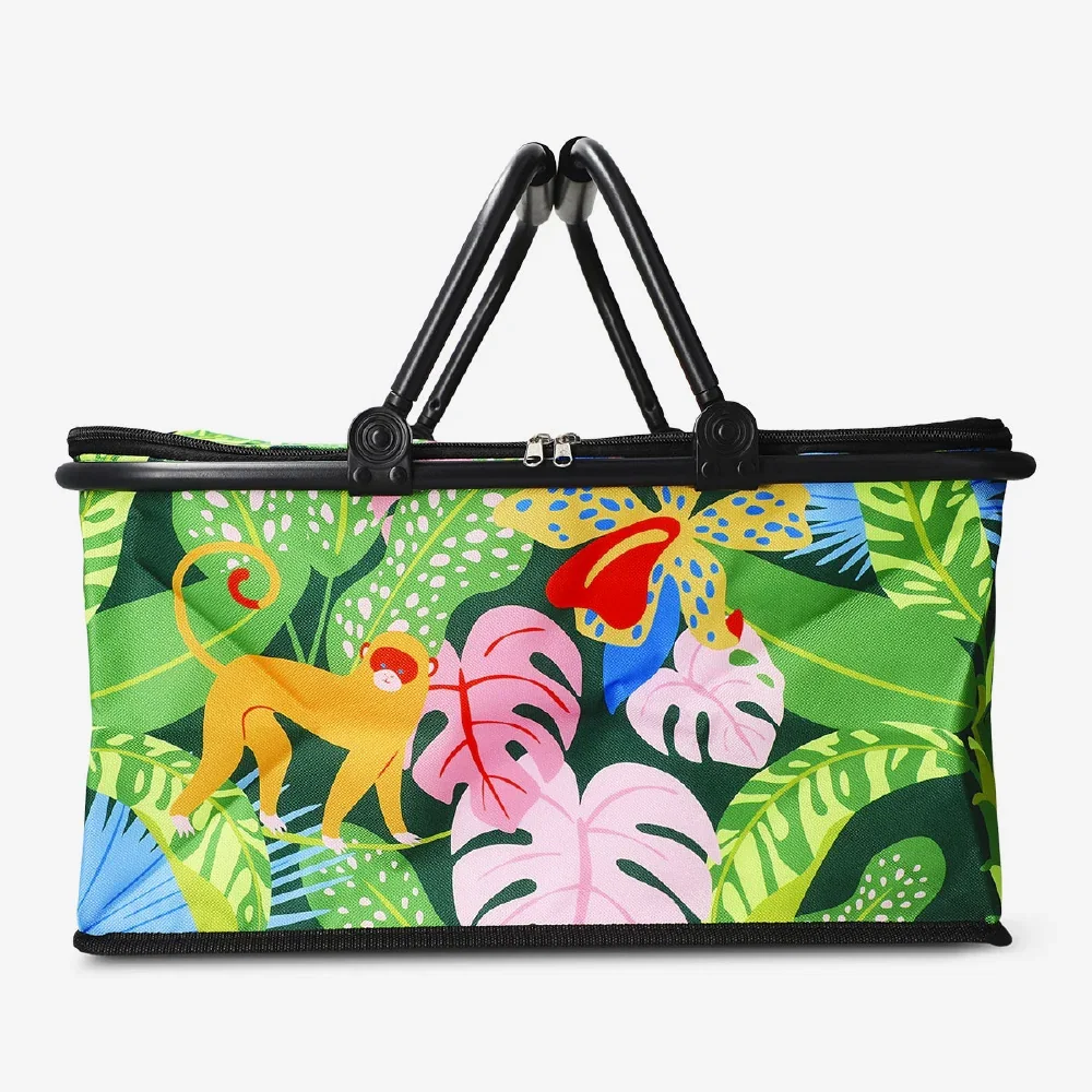 Image of Cooler bag with tropical print - 45x26 cm