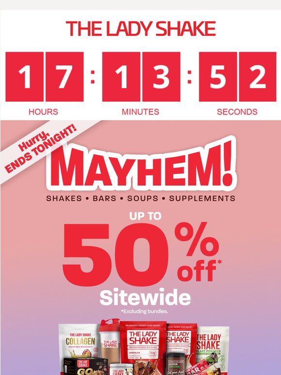 🤩 Up to 50% OFF Everything Ends Tonight! ⌛