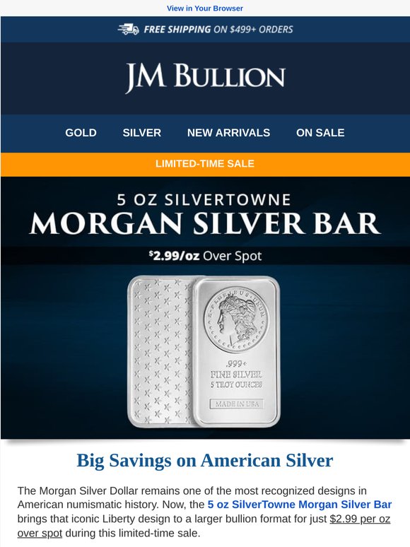 🔥 Morgan Silver Bars 71% Off Premiums
