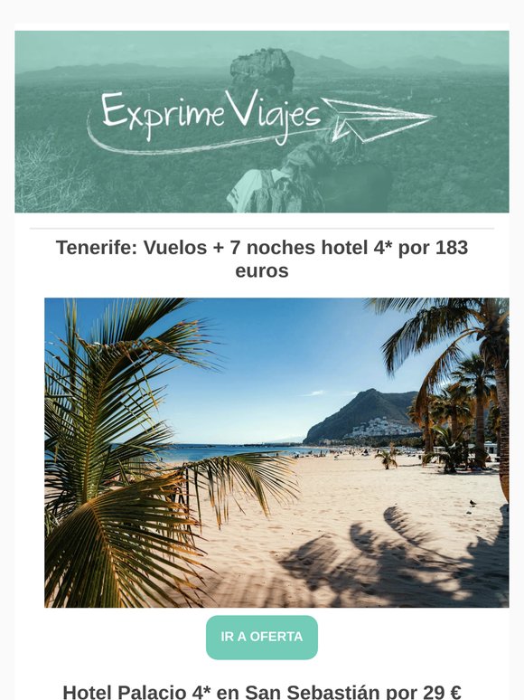 🔥 Tenerife: Vuelos + 7 noches hotel 4* por 183 euros
