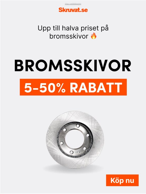 Upp till 50% på bromsskivor!