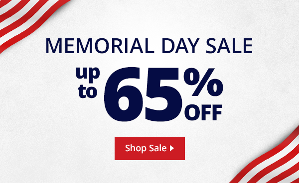 Memorial Day Sale Up to 65% off. Shop Now!