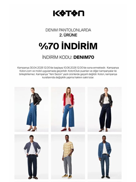 Tam %70 İndirim 🌟