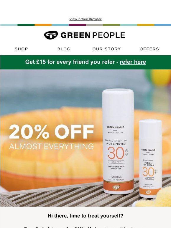 Hi there, here's 20% off, just for you!