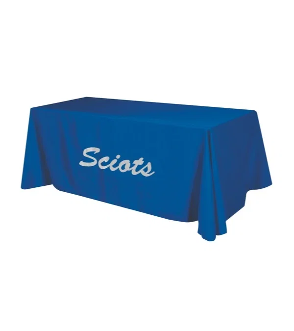 Custom 6' Polyester 4 Sided Table Cover - Shop Now