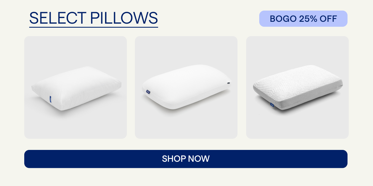 BOGO 25% OFF SELECT PILLOWS