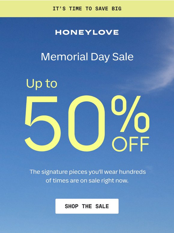 Signature styles up to 50% OFF!