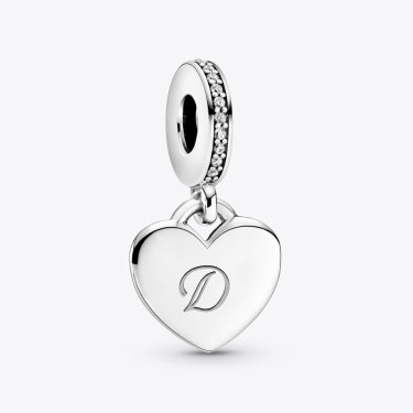 Engraved Charm Letter D