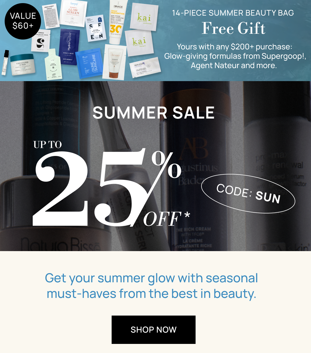 Summer Sale up to 25% off with code SUN