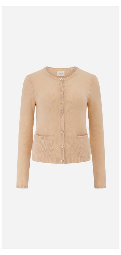 Thea Cashmere Cardigan In Peach Sorbet