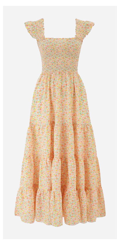 Kendall Dress In Floral Cream