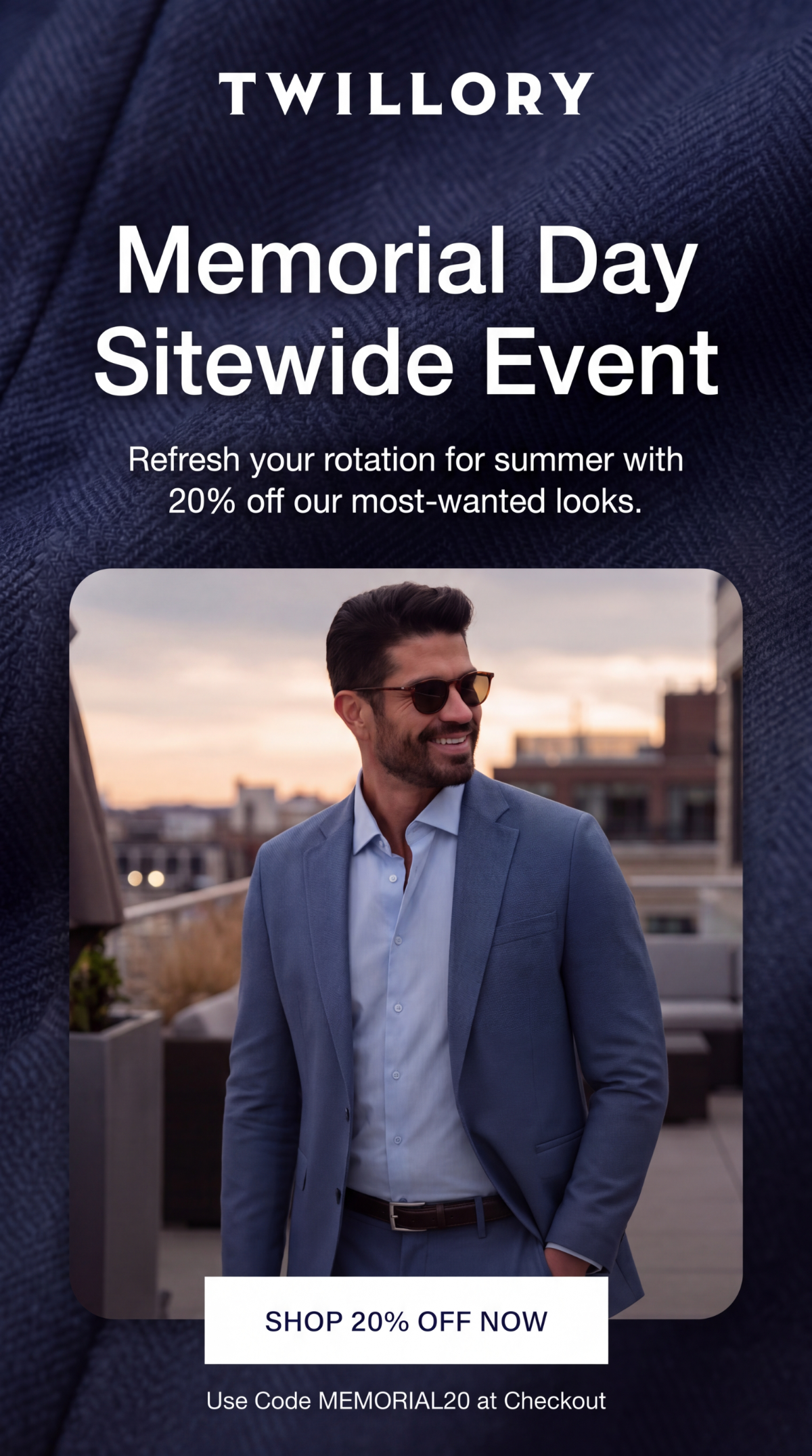 Memorial Day Sale - 20% Off Sitewide