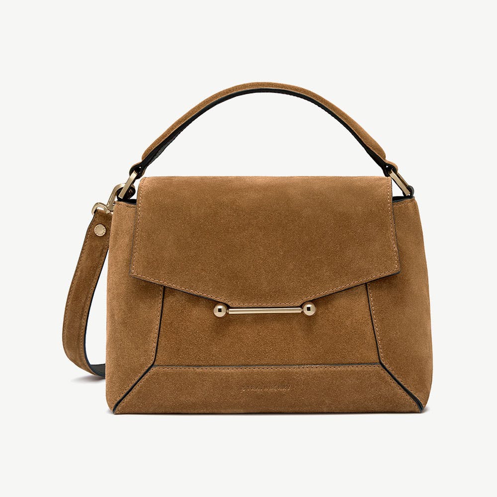 Image of Mosaic Bag - Toffee Suede/Espresso