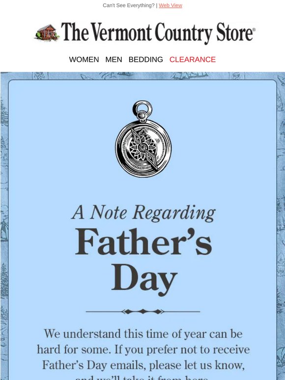 Prefer to skip Father’s Day emails?