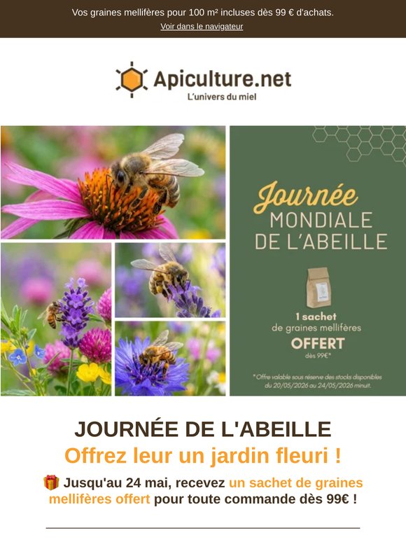 🌍 Journée de l'Abeille : fleurissez votre rucher