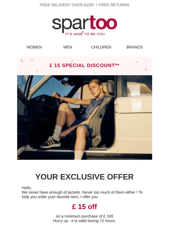 🎉 Pssst... a £15 discount is waiting for you inside this email. ✔️