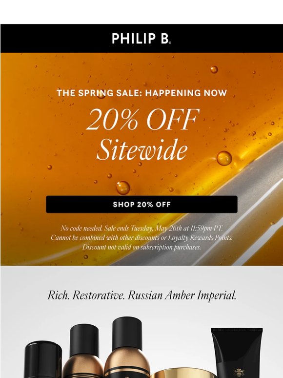 Happening Now: 20% OFF