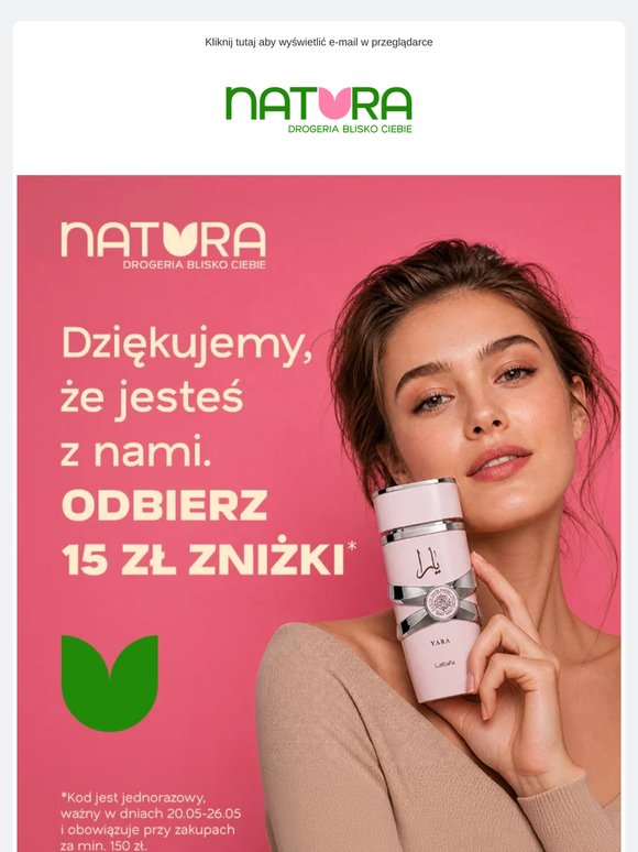 🎁Odbierz voucher wart 15 zł na DrogerieNatura.pl