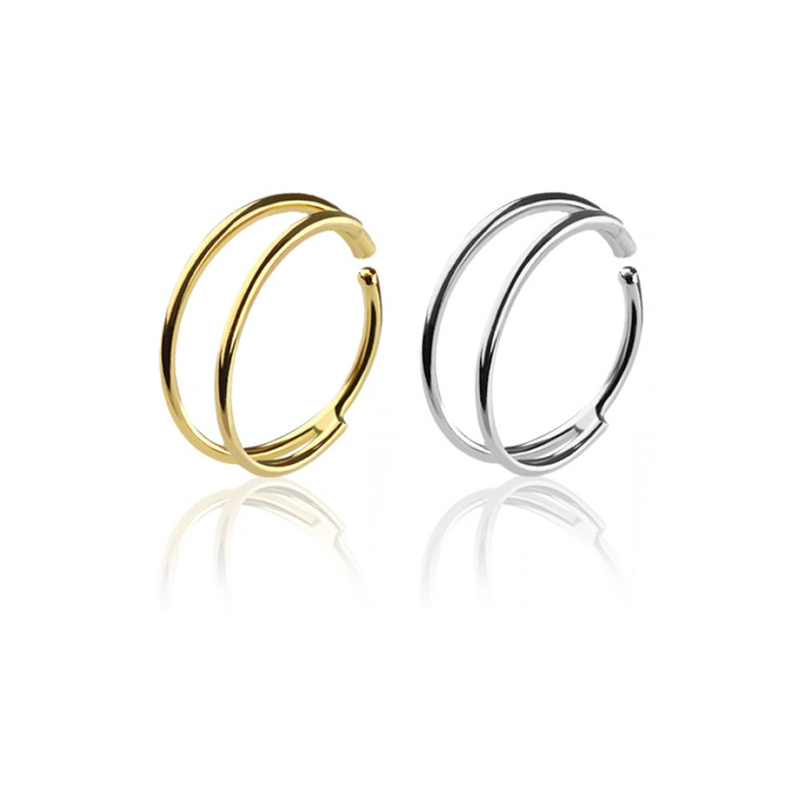 22G Double Hoops Rings Bendable Piercings Jewelry - Sold Individually