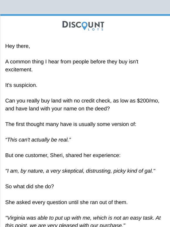 "I thought this was too good to be true"