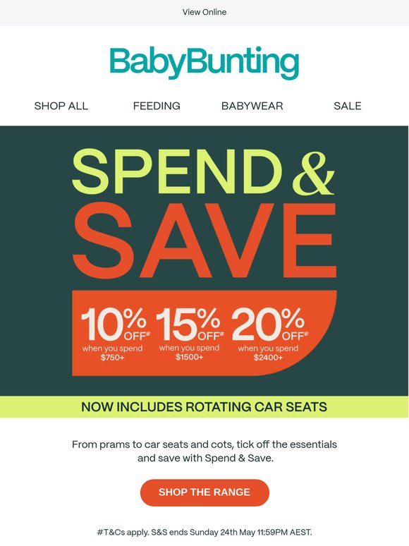 Last week to Spend & Save!