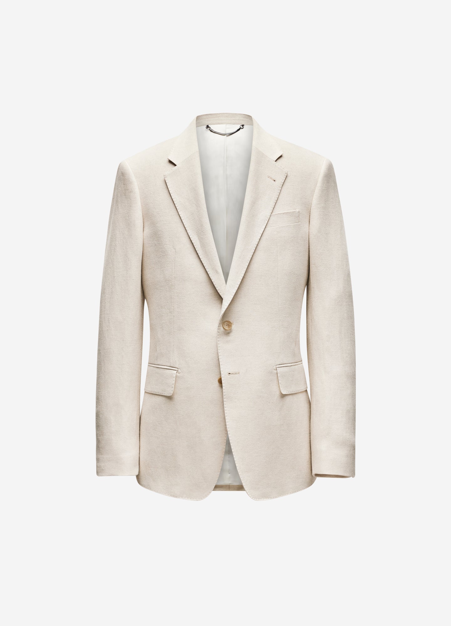 Image of Linen Cotton Twill Suit Jacket Natural