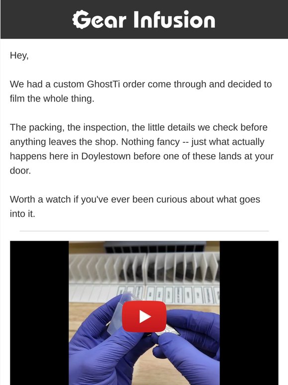 Ever wonder what goes into packing a custom GhostTi?