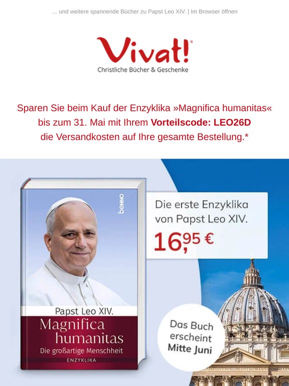 »Magnifica humanitas« – Entdecken Sie die neue Papst-Enzyklika