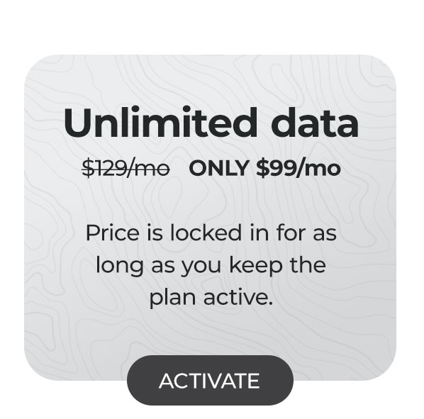 $99/mo for Unlimited Data