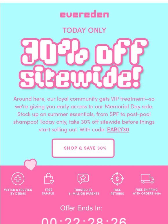 Today only: 30% off sitewide 💥