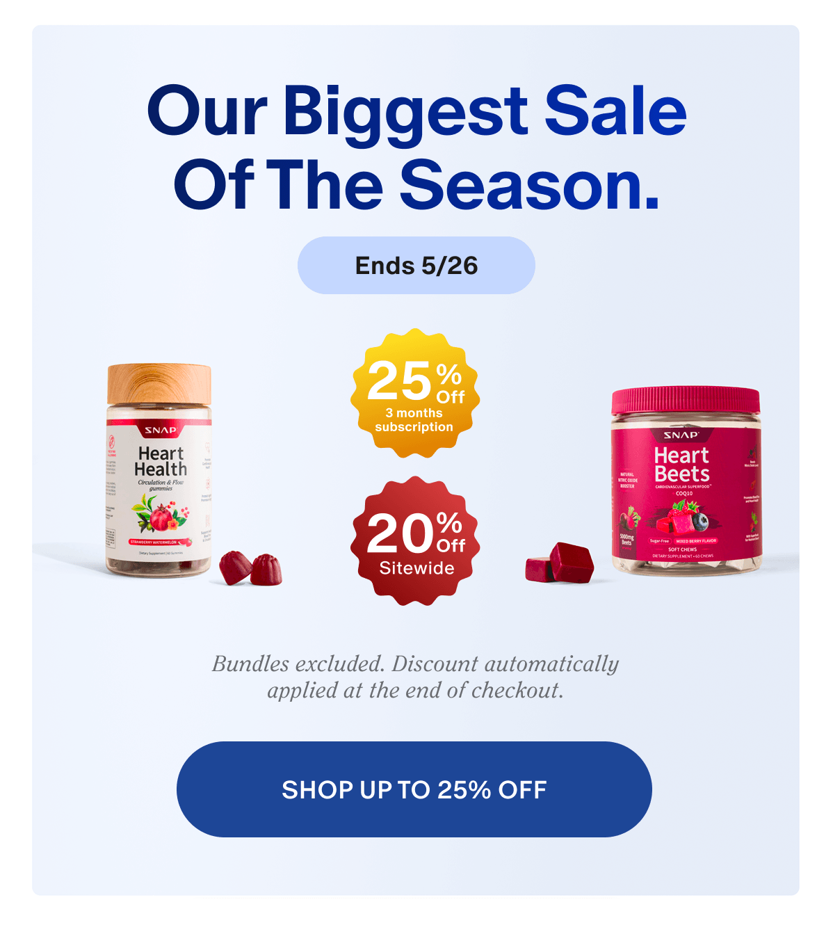Our biggest sale of the season. 