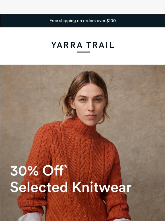 30% Off Selected Knitwear* Starts Now