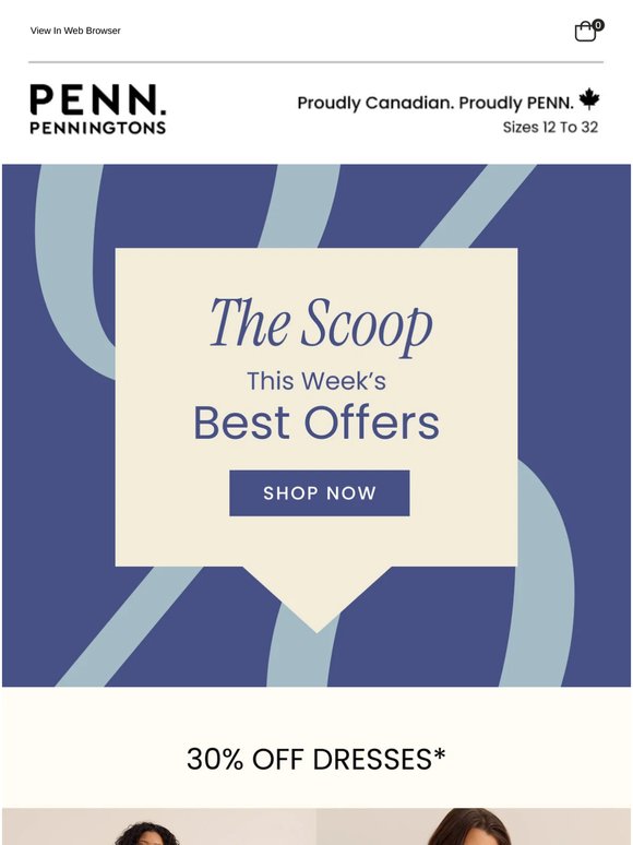 The Scoop: 30% OFF Dresses, Tops & More