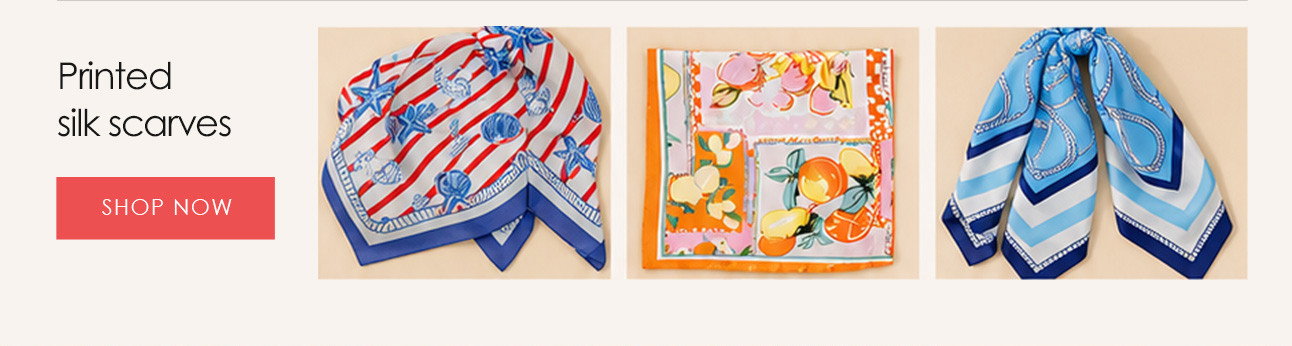 Printed silk scarves
