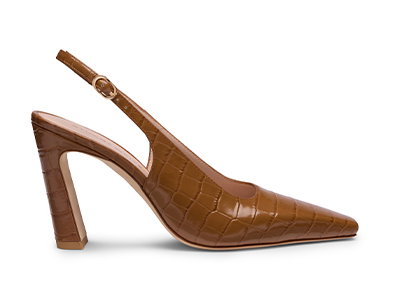 Stassi Slingback Pump 85 in Doe Brown Croc
