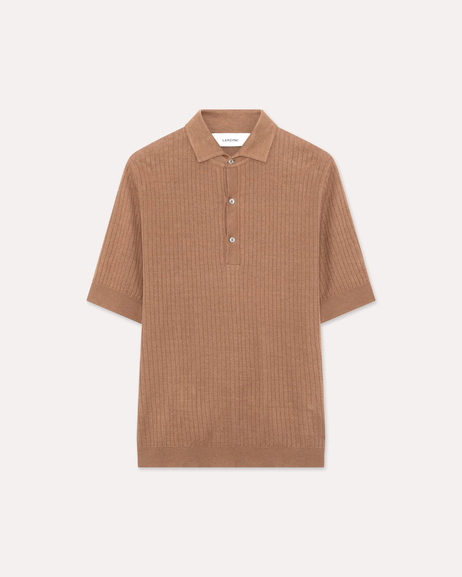 Polo in maglia a manica corta marrone