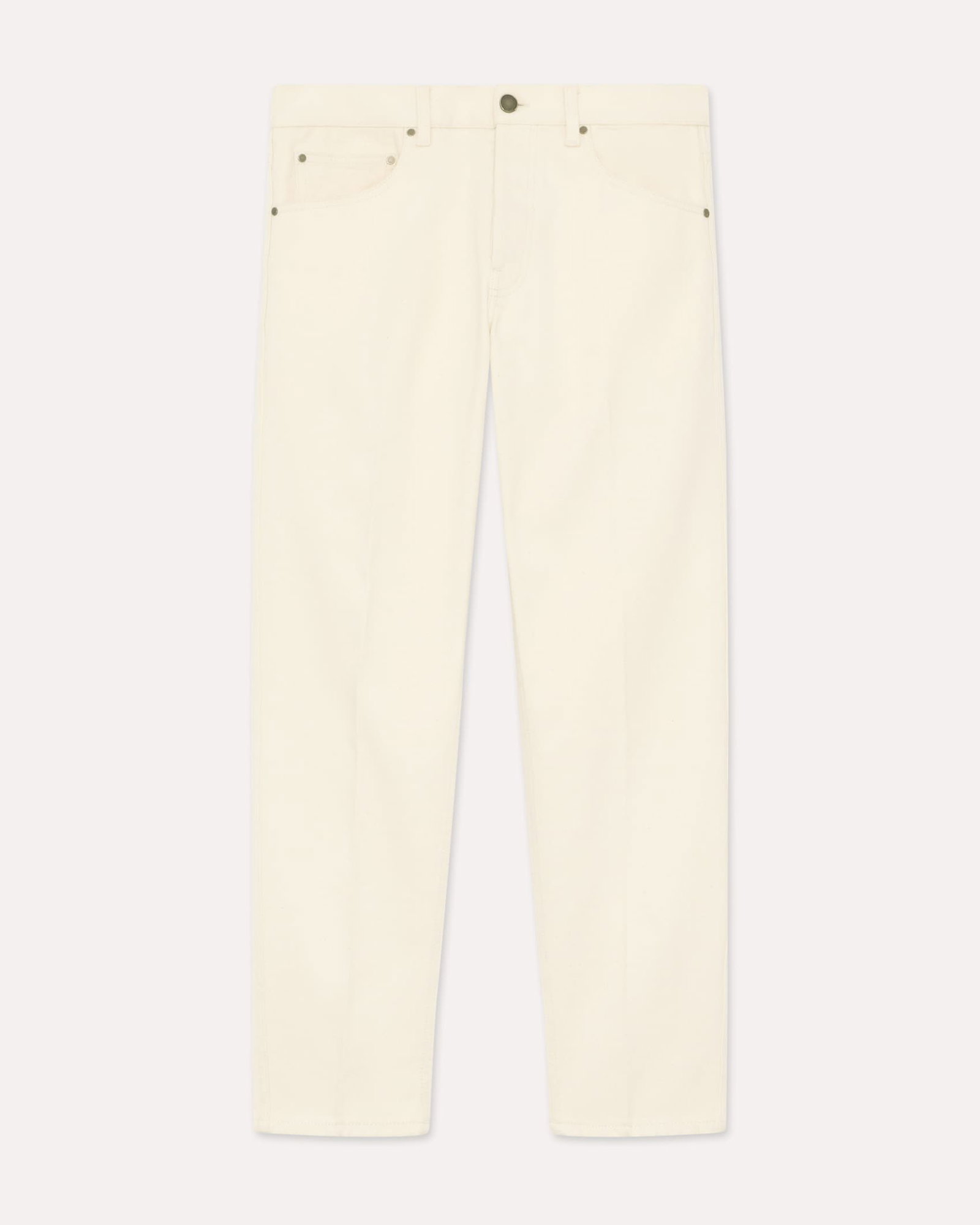Jeans ecrù con fondo asciutto