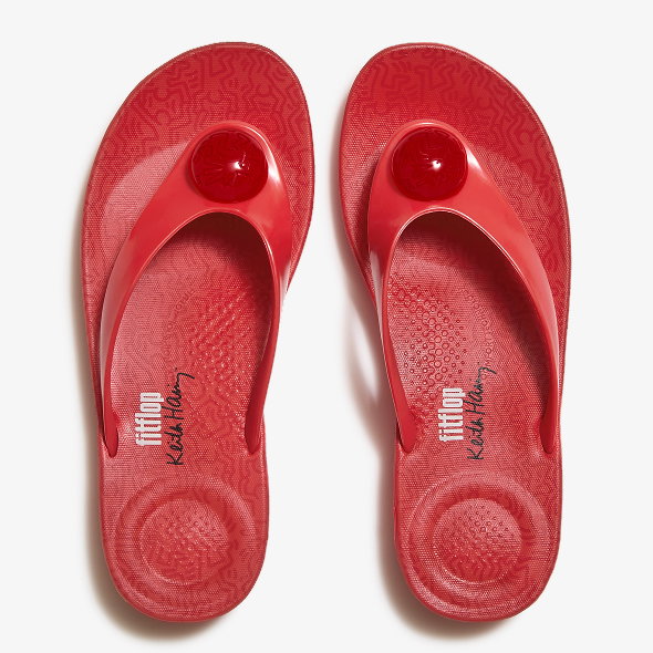 Keith Haring Flip-Flops Red