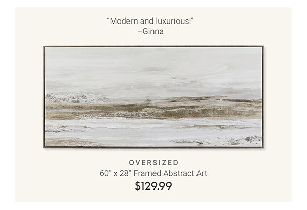 60" x 28" Framed Abstract Art