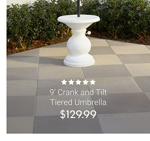 9' Crank and Tilt Tiered Umbrella