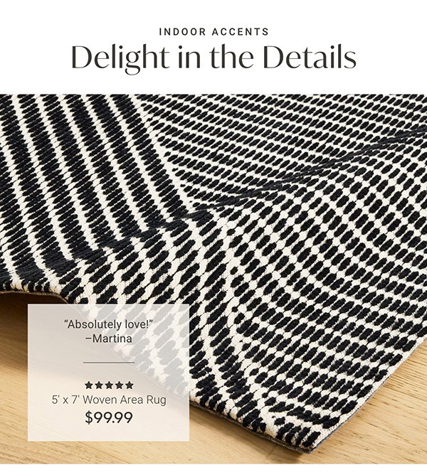 Delight in the Details - 5' x 7' Woven Area Rug