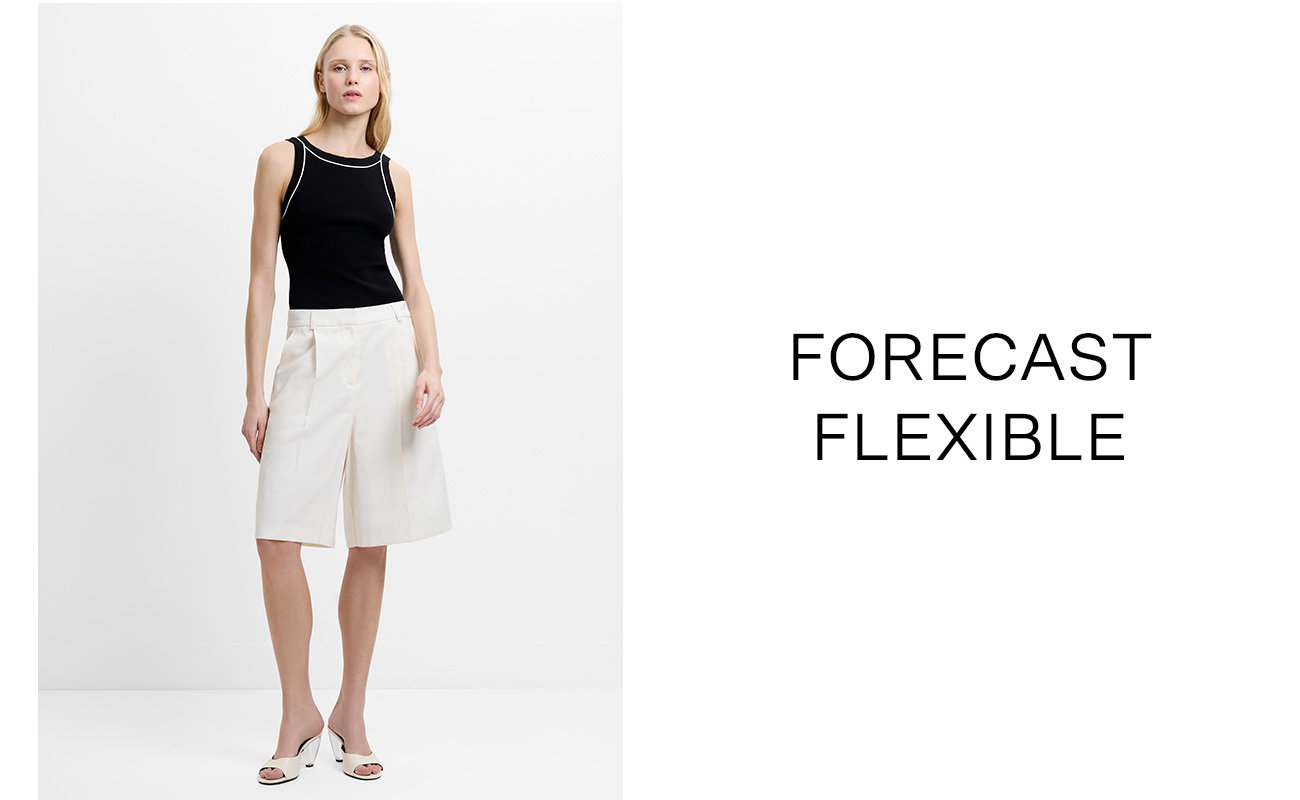 Raquel Pleated Cream Bermuda Shorts