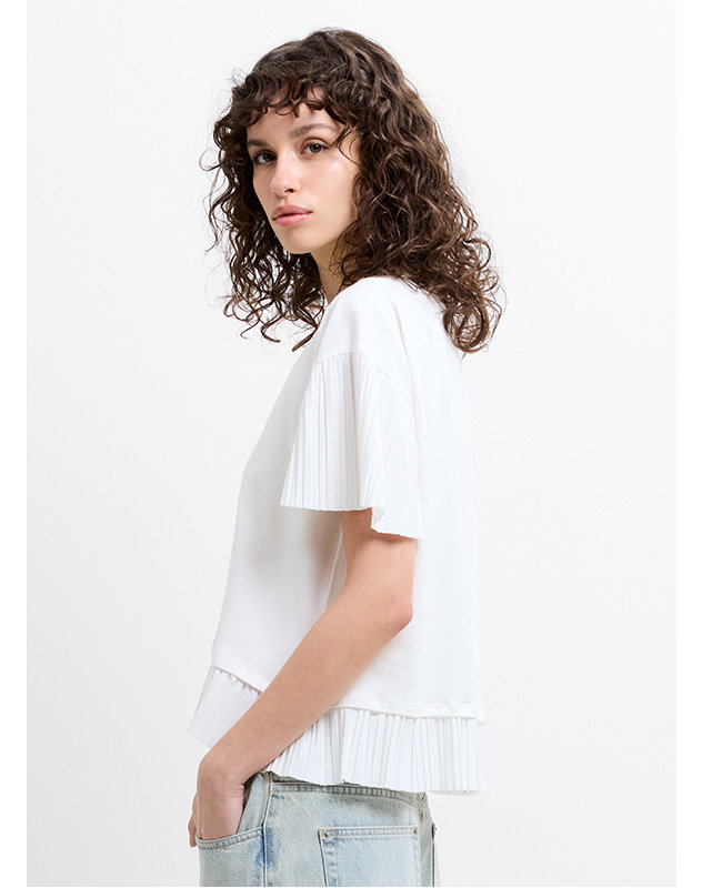 Rallie Plisse Trim T-Shirt