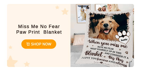 Miss Me No Fear Paw Print  Blanket