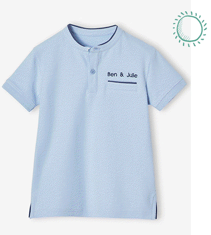 Polo de cuello mao para niño